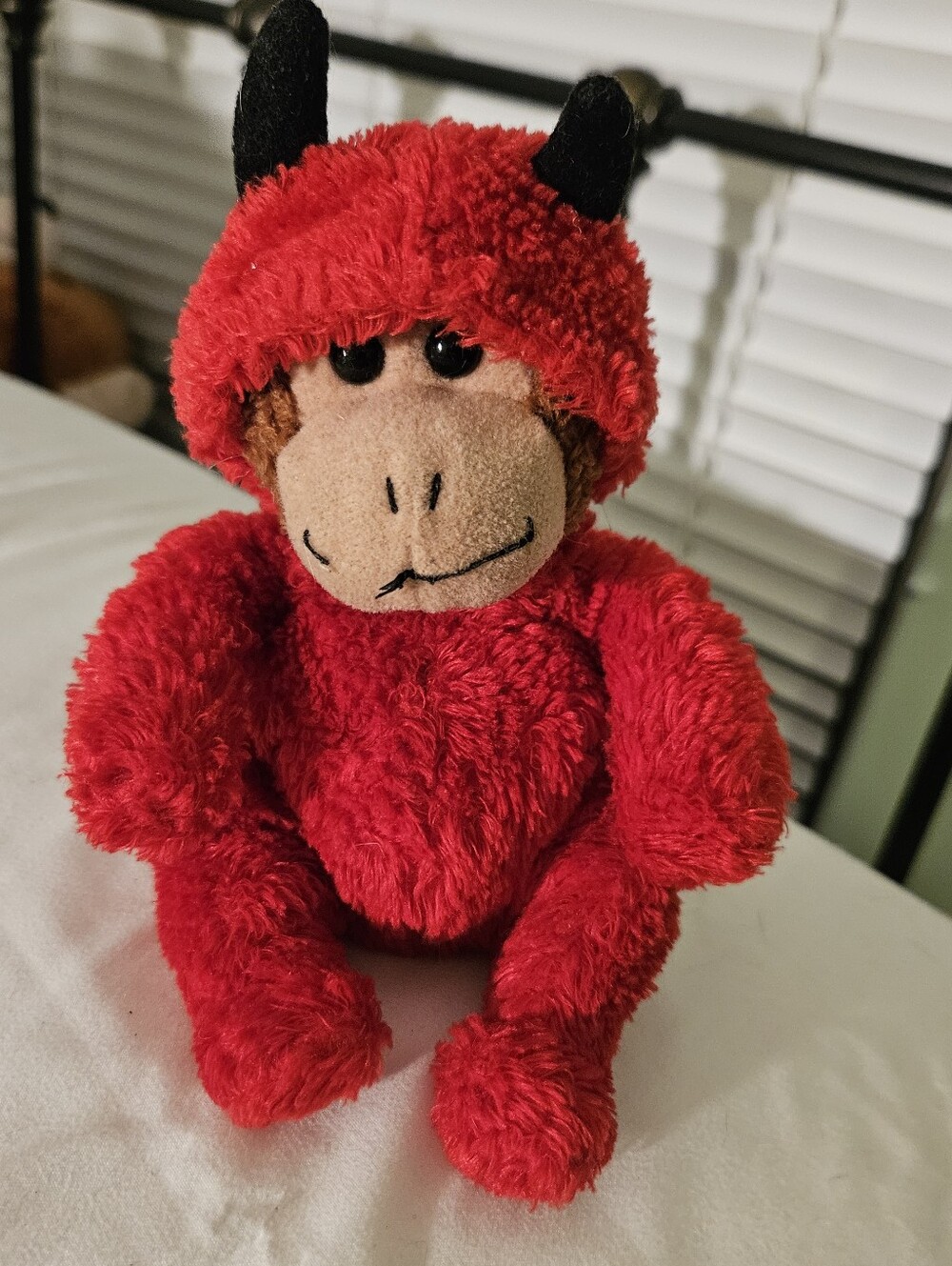 GUND MONKEY DEVIL, RARE GUND MONKEY IN RED DEVIL OUTFIT